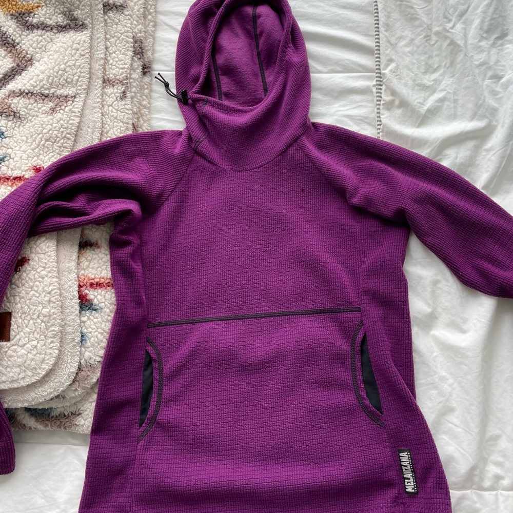 Melanzana Womens Micro Grid Hoodie Size Small, Philox